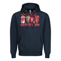 Navy mothers day coffee cups Zipper Hoodie - texasbilliewilder