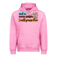 Fuchsia Pink and in every season i will praise him Urban Hoodie - MaliasSmallBusiness