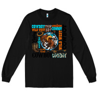 Black western cowboy wild west Long Sleeve Tee - texasbilliewilder
