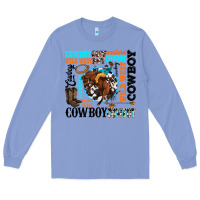 Colony Blue western cowboy wild west Long Sleeve Tee - texasbilliewilder