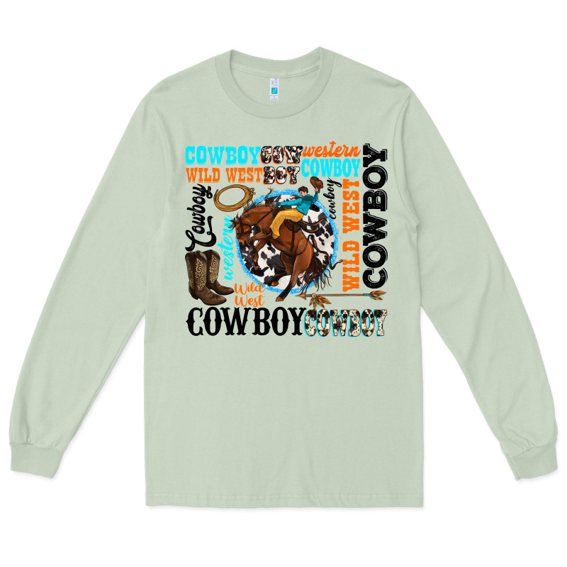 Western Cowboy Wild West Long Sleeve Tee by texasbilliewilder | Teevron