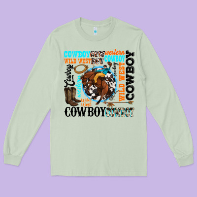 Long Sleeve Tee western cowboy wild west