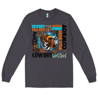 Smoke western cowboy wild west Long Sleeve Tee - texasbilliewilder