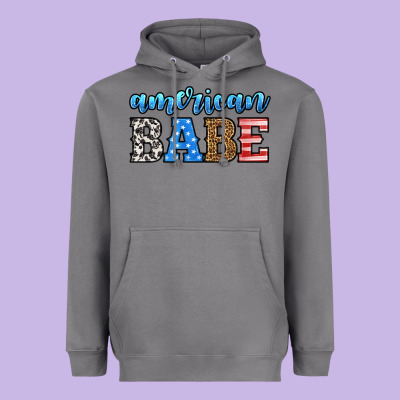 American Babe Heavyweight Hoodie Designed By Hra Design Shop