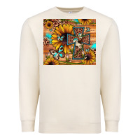 Sandshell cross sunflower butterfly Premium Sweatshirt - JahusDesignShop