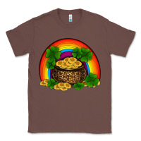 Chestnut st patricks shamrock gold leopard rainbow Classic Tee - RanaPortraitStore