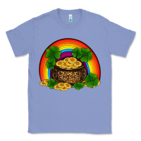 St Patricks Shamrock Gold Leopard Rainbow Classic Tee | Teevron
