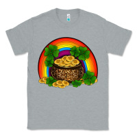 Heather Grey st patricks shamrock gold leopard rainbow Classic Tee - RanaPortraitStore