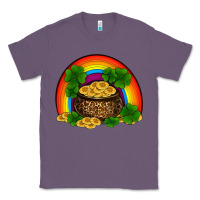 Lavender st patricks shamrock gold leopard rainbow Classic Tee - RanaPortraitStore