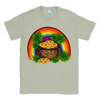 Matcha st patricks shamrock gold leopard rainbow Classic Tee - RanaPortraitStore