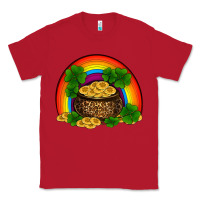 Red st patricks shamrock gold leopard rainbow Classic Tee - RanaPortraitStore
