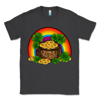Smoke st patricks shamrock gold leopard rainbow Classic Tee - RanaPortraitStore