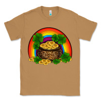 Toasted Coconut st patricks shamrock gold leopard rainbow Classic Tee - RanaPortraitStore