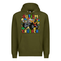 Army Green autism crusher Premium Hoodie - MaliasSmallBusiness