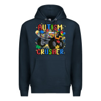 Navy autism crusher Premium Hoodie - MaliasSmallBusiness