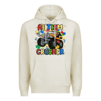 Oatmeal Heather autism crusher Premium Hoodie - MaliasSmallBusiness