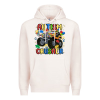 Pale Pink autism crusher Premium Hoodie - MaliasSmallBusiness