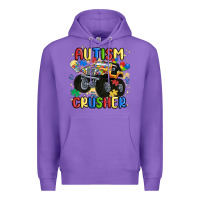 Purple autism crusher Premium Hoodie - MaliasSmallBusiness