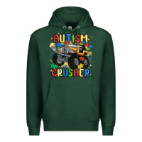Sports Green autism crusher Premium Hoodie - MaliasSmallBusiness