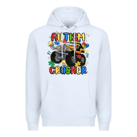 White autism crusher Premium Hoodie - MaliasSmallBusiness
