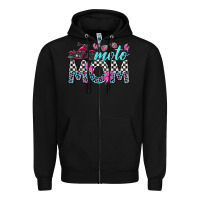Black moto mom Zipper Hoodie - texasbilliewilder