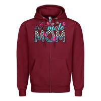 Burgundy moto mom Zipper Hoodie - texasbilliewilder