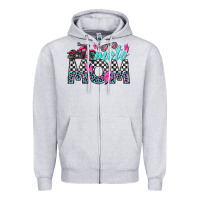 Heather Grey moto mom Zipper Hoodie - texasbilliewilder