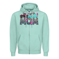 Seafoam moto mom Zipper Hoodie - texasbilliewilder