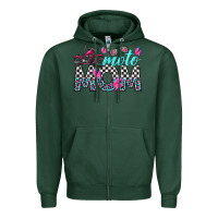 Sports Green moto mom Zipper Hoodie - texasbilliewilder