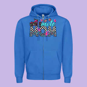 Moto Mom Zipper Hoodie Designed By Texasbilliewilder