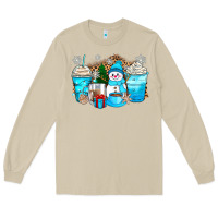 Mushroom winter snowman coffee cups Long Sleeve Tee - Zillion Design Studio