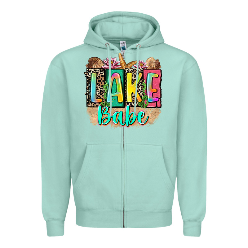 Lake Babe Zipper Hoodie by Zillion Design Studio | Teevron