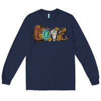 Navy western love bull skull with gemstone and sunflowe Long Sleeve Tee - texasbilliewilder