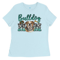 Baby Blue bulldog mom Ladies Tee - BarkalooDesign
