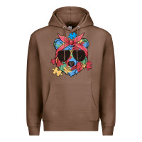 Chestnut autism awareness bear Premium Hoodie - MaliasSmallBusiness