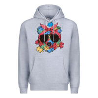 Heather Grey autism awareness bear Premium Hoodie - MaliasSmallBusiness