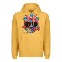 Mustard autism awareness bear Premium Hoodie - MaliasSmallBusiness