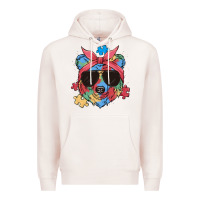 Pale Pink autism awareness bear Premium Hoodie - MaliasSmallBusiness