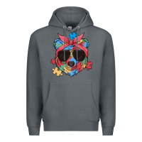 Rock autism awareness bear Premium Hoodie - MaliasSmallBusiness