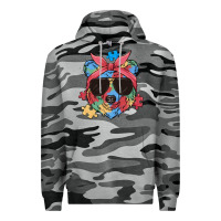 Slate Camo autism awareness bear Premium Hoodie - MaliasSmallBusiness