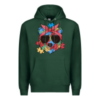 Sports Green autism awareness bear Premium Hoodie - MaliasSmallBusiness