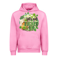 Fuchsia Pink let's get lucked up Urban Hoodie - MaliasSmallBusiness