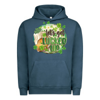 Pigment Midnight Navy let's get lucked up Urban Hoodie - MaliasSmallBusiness