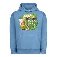 Pigment Pebble Blue let's get lucked up Urban Hoodie - MaliasSmallBusiness