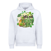 White let's get lucked up Urban Hoodie - MaliasSmallBusiness