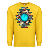 Lemon aztec leopard turquoise gemstone Premium Sweatshirt - JahusDesignShop