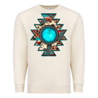 Sandshell aztec leopard turquoise gemstone Premium Sweatshirt - JahusDesignShop