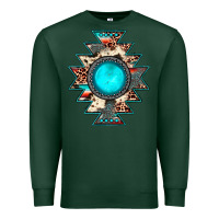 Sports Green aztec leopard turquoise gemstone Premium Sweatshirt - JahusDesignShop