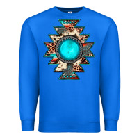 True Royal aztec leopard turquoise gemstone Premium Sweatshirt - JahusDesignShop