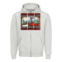Christmas Farm And Truck Zipper Hoodie | Teevron